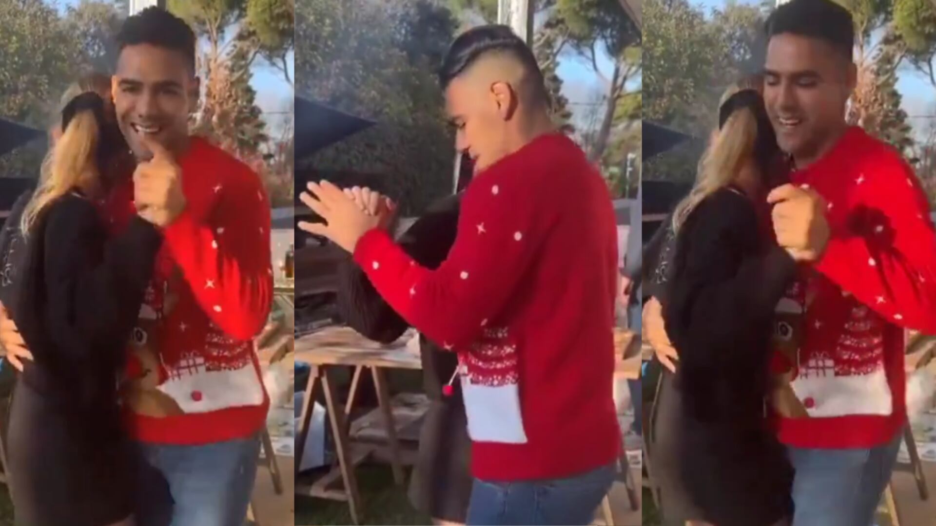 Falcao azotó baldosa al ritmo del vallenato junto a su esposa Lorelei Tarón