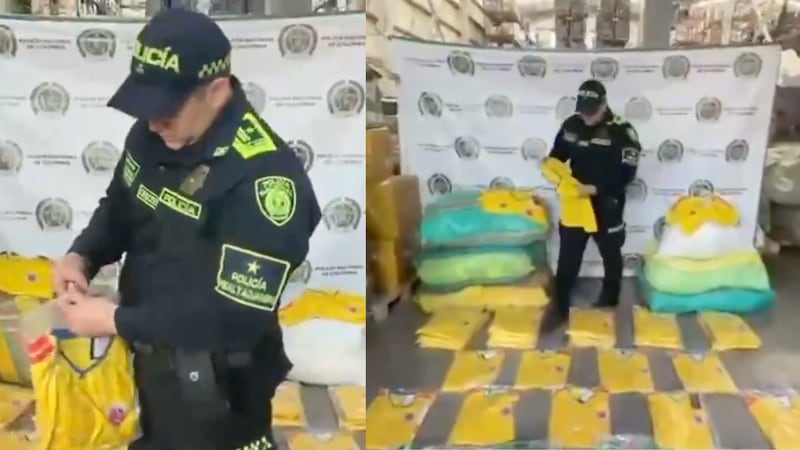 Policía evitó golazo al contrabando en Medellín: incautan más de $200 ‘palos’ en camisetas chiviadas de la Selección