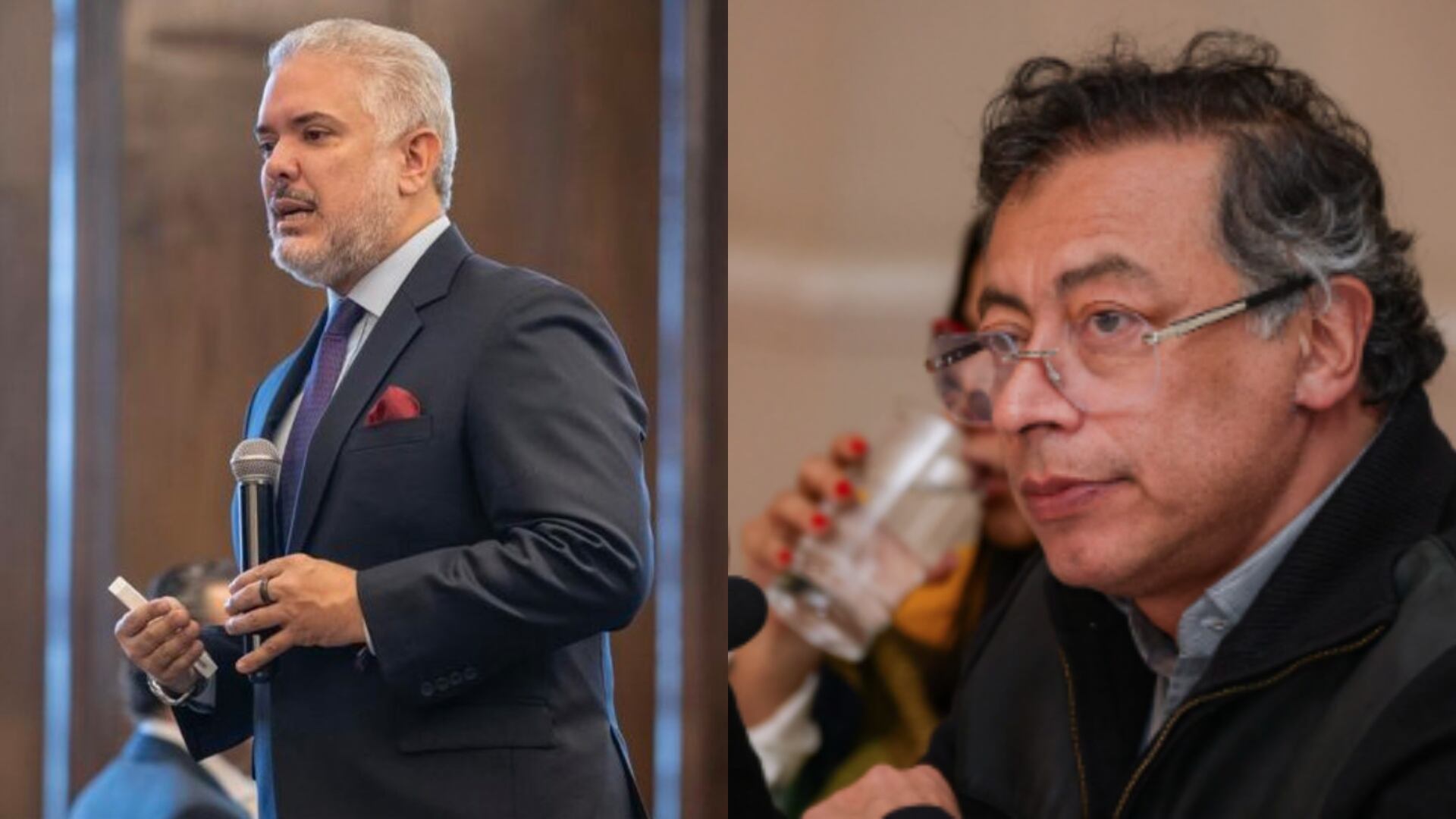 El expresidente Iván Duque y el presidente Gustavo Petro.