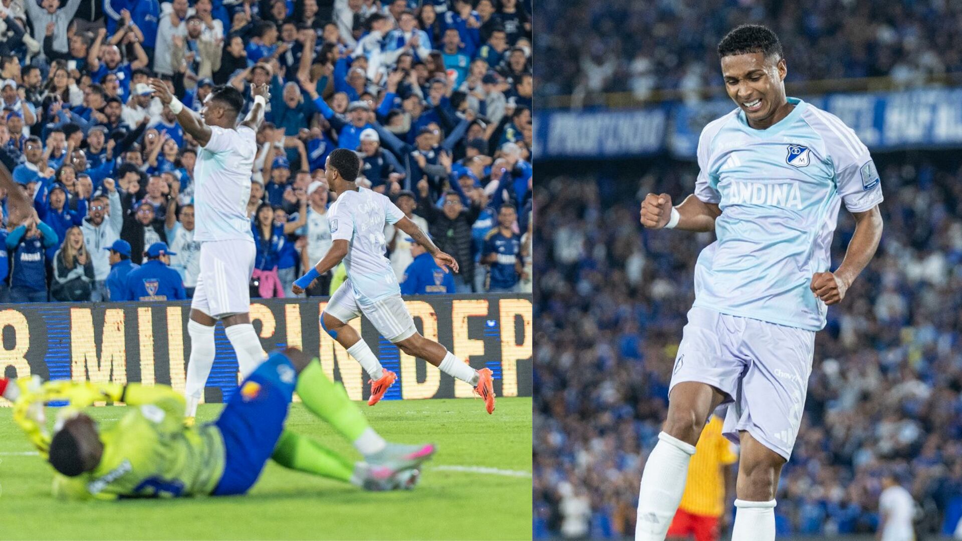 Es su víctima favorita: Millonarios le hizo cinco goles por segunda vez a Yimmy Gómez