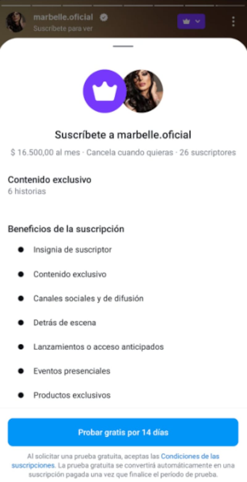 Marbelle anunció que venderá contenido para sus fans que tengan la plata para hacerlo