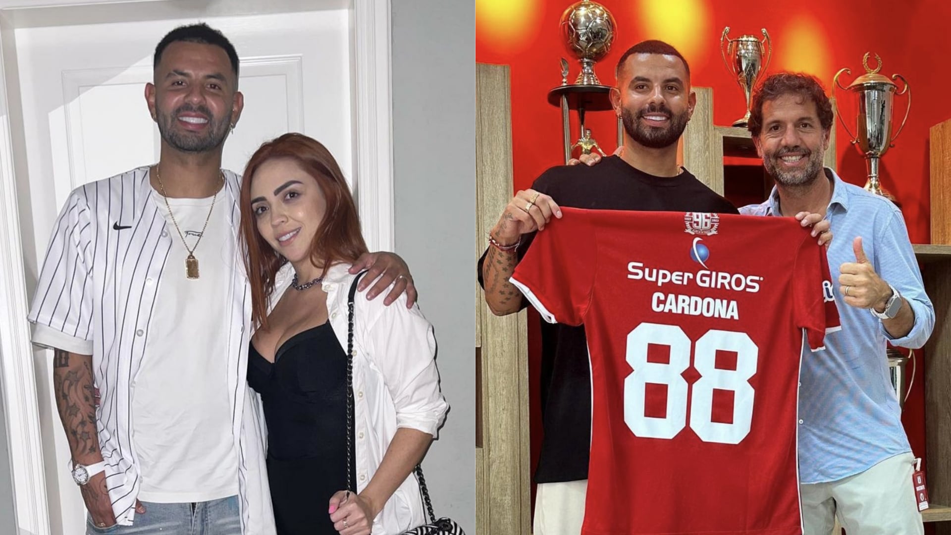 La esposa de Edwin Cardona no cabe de la dicha porque él jugará en América de Cali