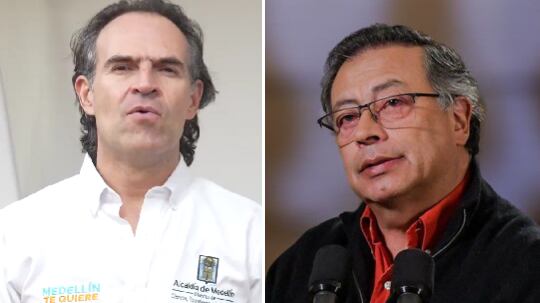 Rifirrafe entre Federico Gutiérrez y Gustavo Petro