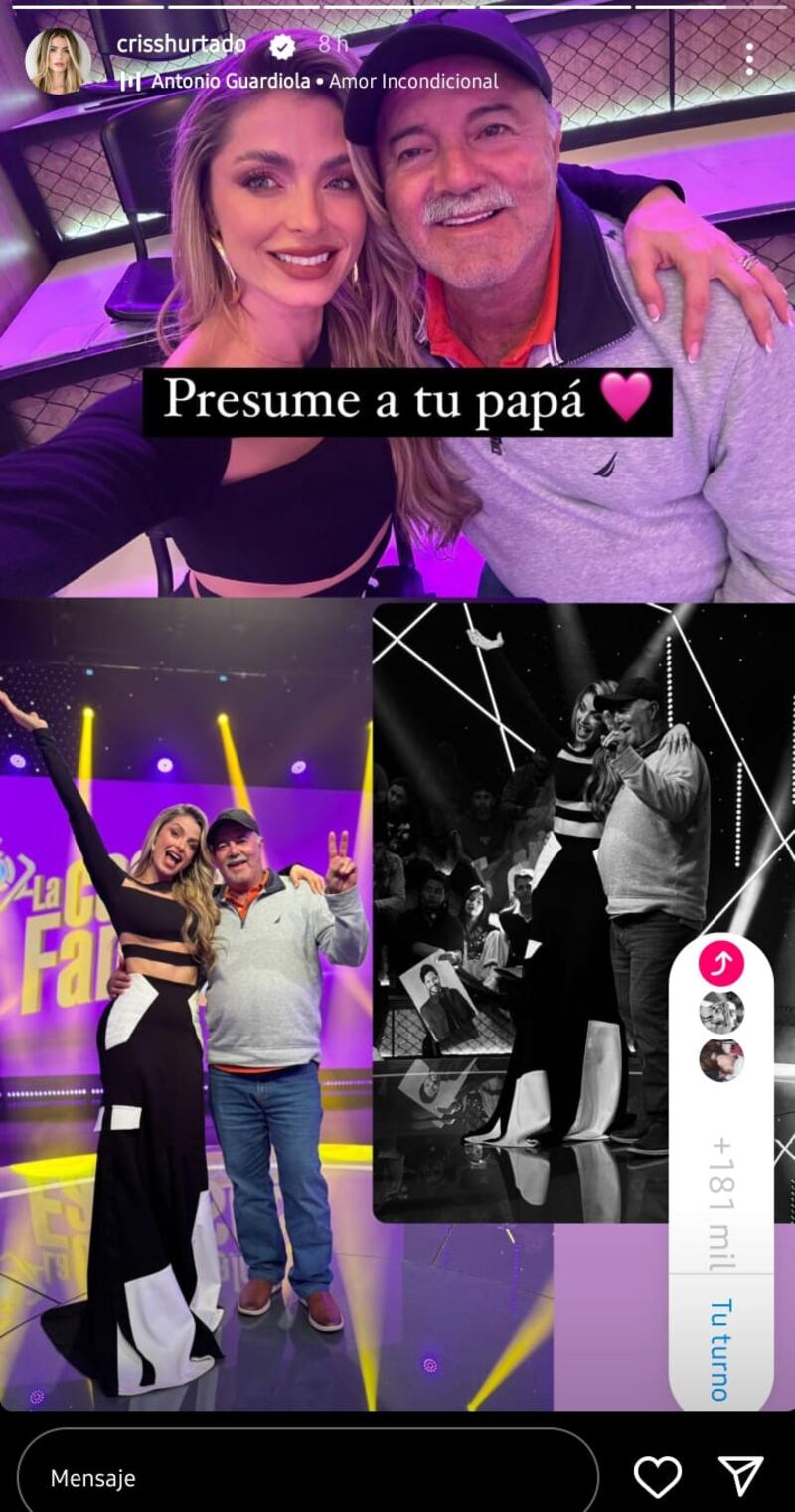Cristina Hurtado mostró a su papá en redes sociales, ¿Heredó la belleza?
