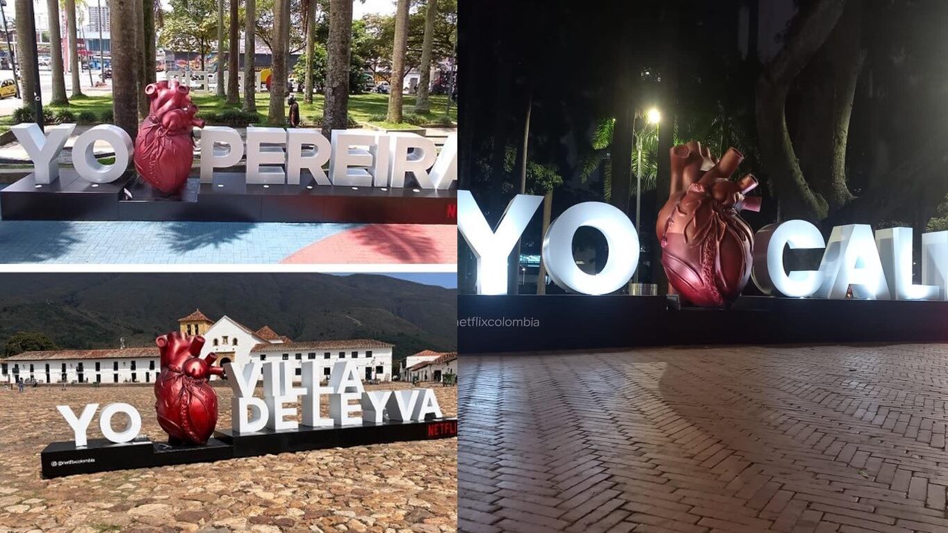 En ciudades como Cali, Pereira, y Villa de Leiva aparecieron figuras de corazones reales y tienen un gran significado.