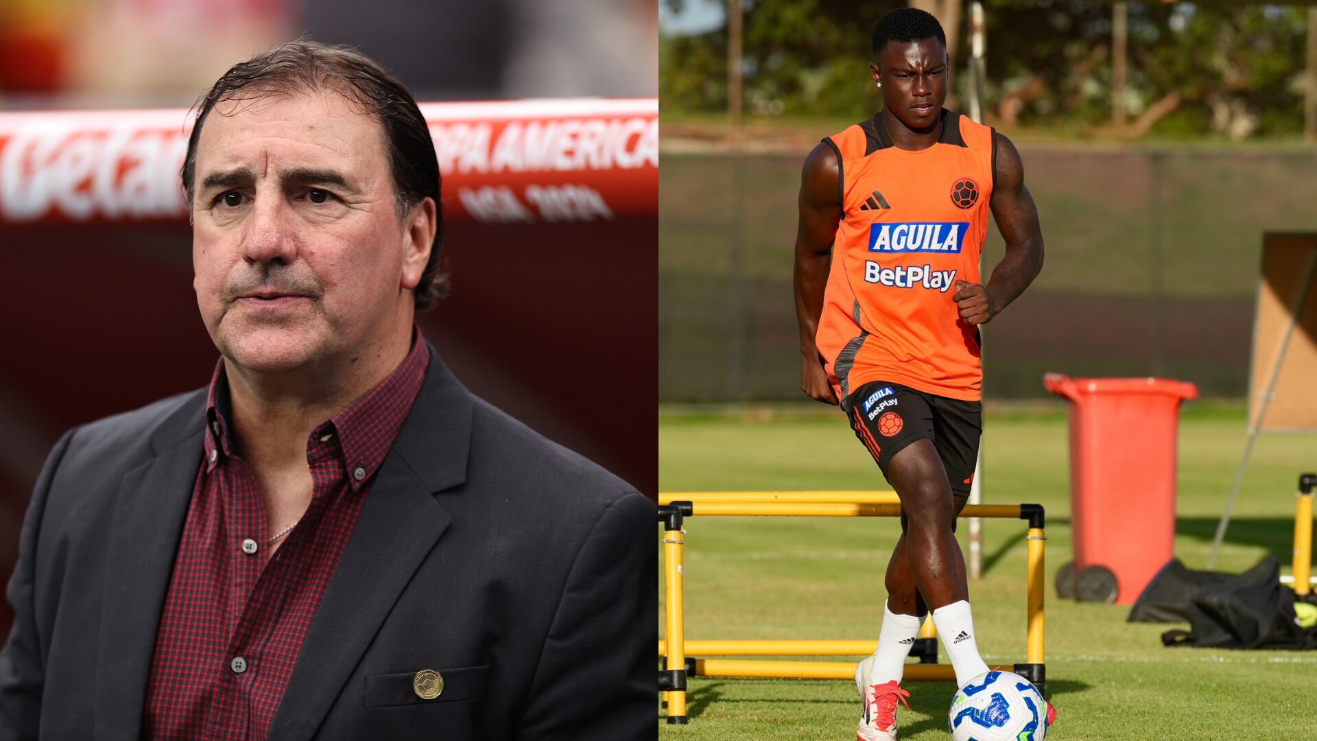 Néstor Lorenzo y Marino Hinestroza - Fotos: Redes sociales de la Selección Colombia