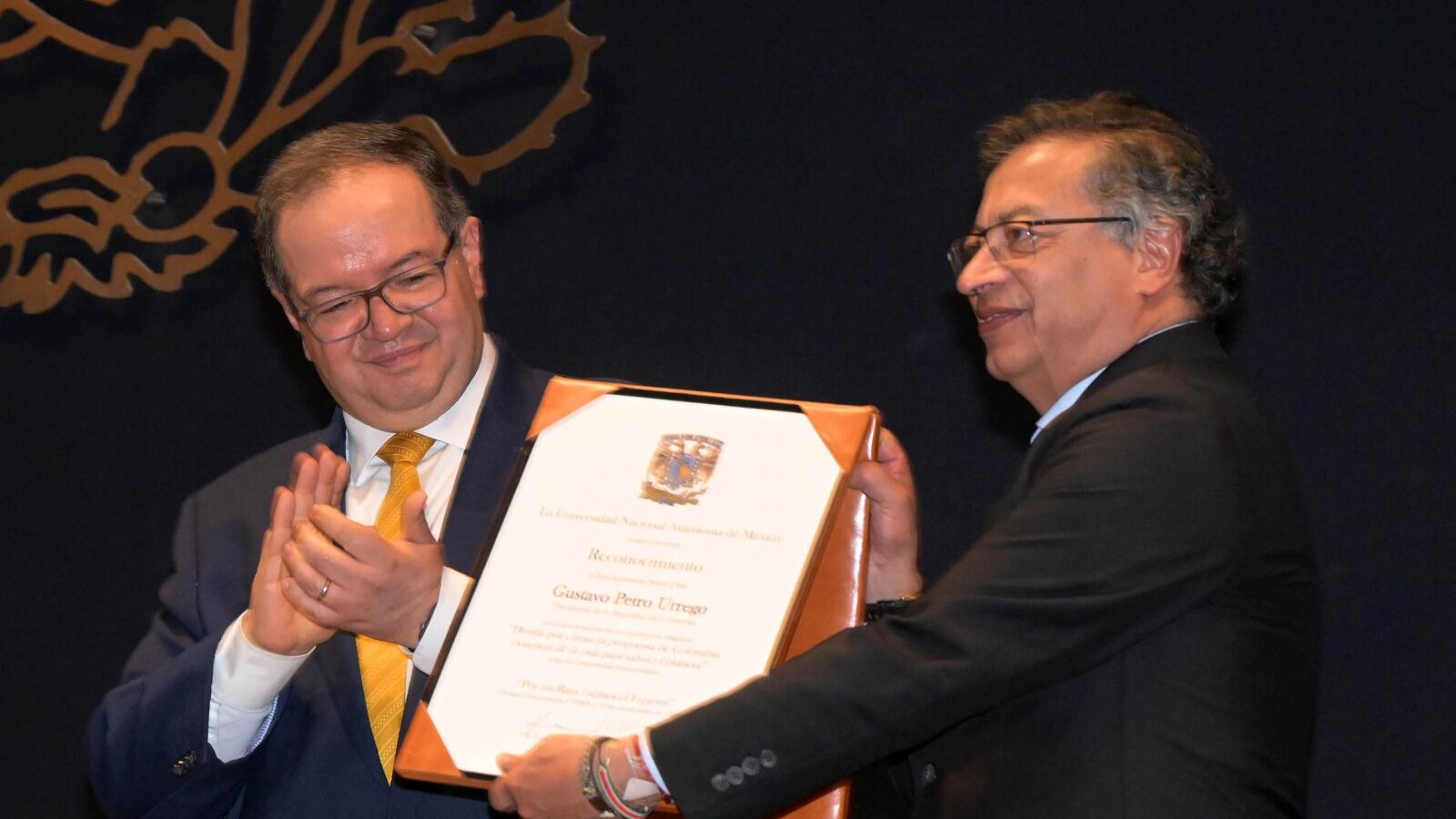 El presidente dio una conferencia magistral en la Universidad Nacional Autónoma de México.