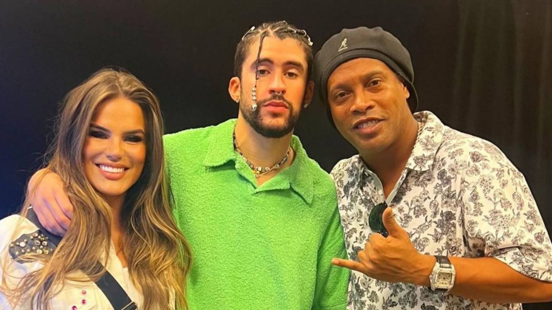 Ronaldinho fue a concierto de Bad Bunny