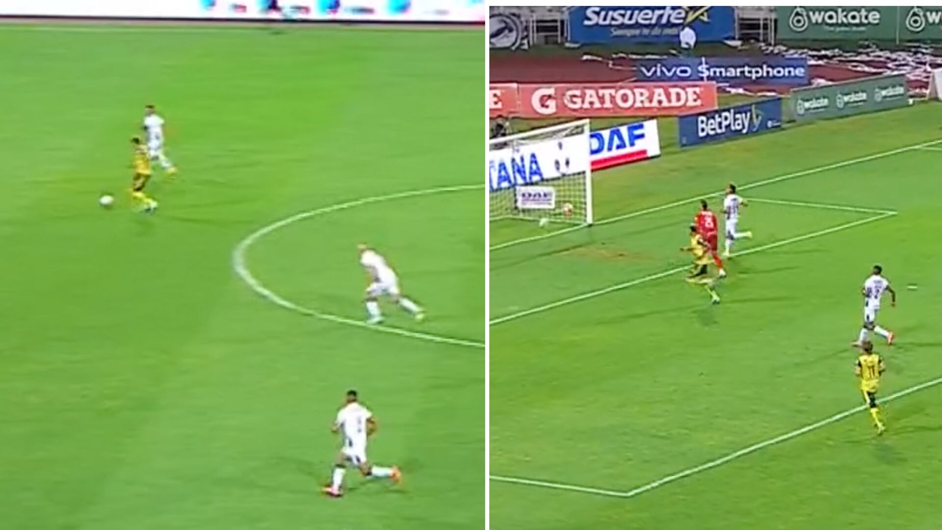 Once Caldas Atlético Huila: Golazo de Vinicius lo celebró como Messi