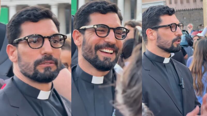Sacerdote viral en las redes sociales tras asistir al Vaticano