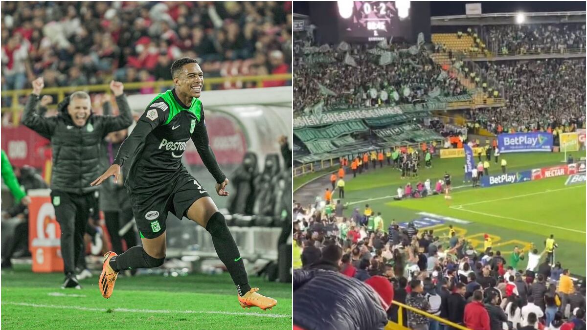 El olé de los hinchas de Nacional a Santa Fe en El Campín desató duras cargadas