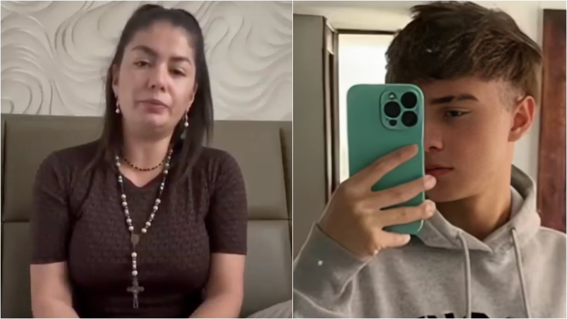 Madre de Juan Felipe Rincón habla del asesinato de su hijo y las especulaciones sobre chats con menores de edad (Redes sociales de Juan Felipe Rincón y Dina Morales)