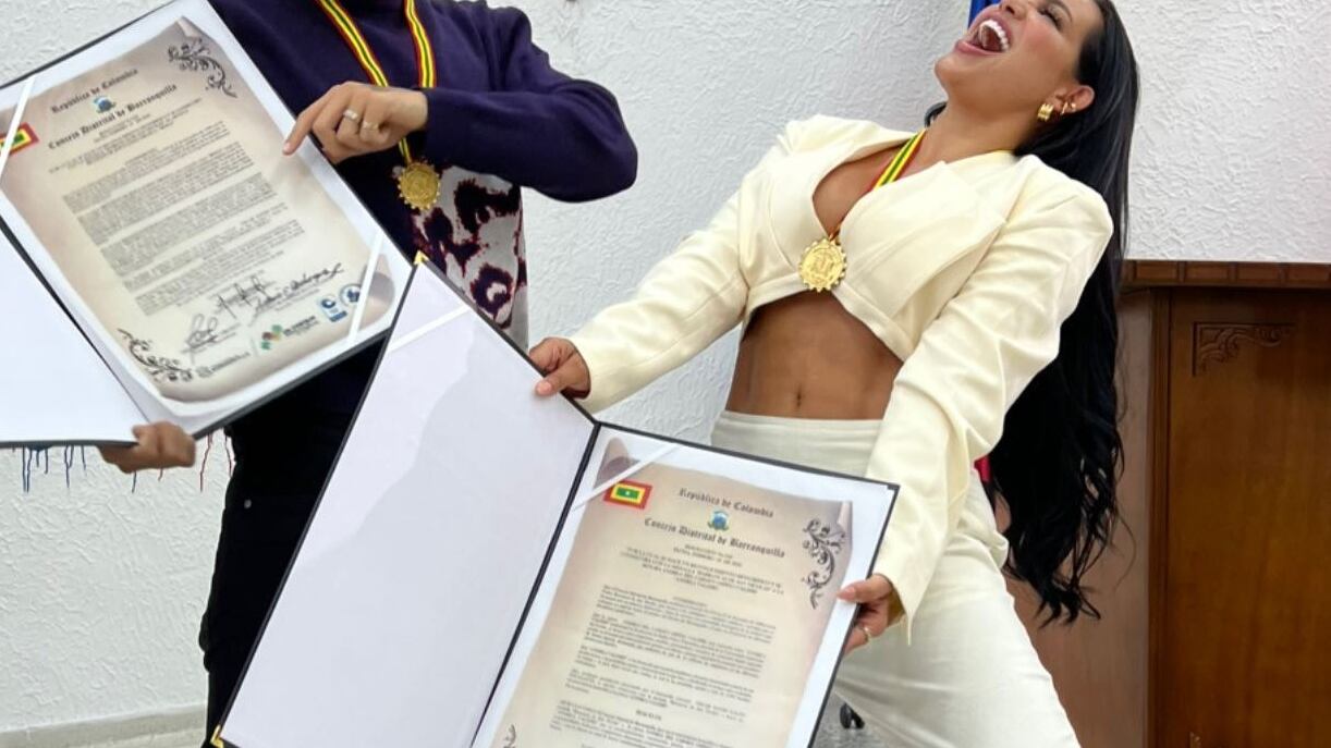 La creadora de contenido Andrea Valdiri recibió la Orden Barrancas de San Nicolás por parte del Congreso Distrital de Barranquilla.