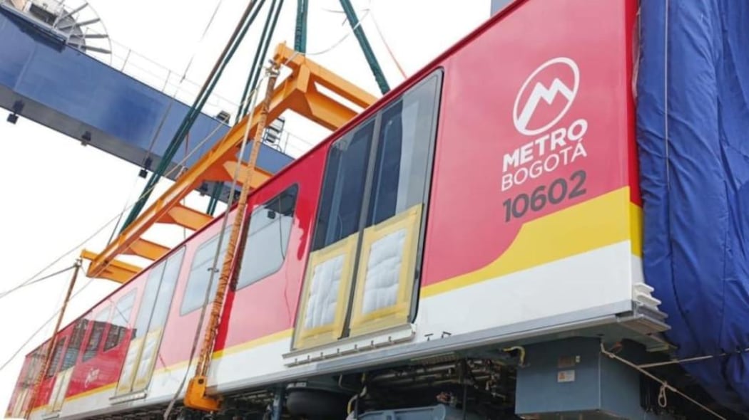 Arribó a Colombia el quinto tren de la Línea 1 del Metro de Bogotá