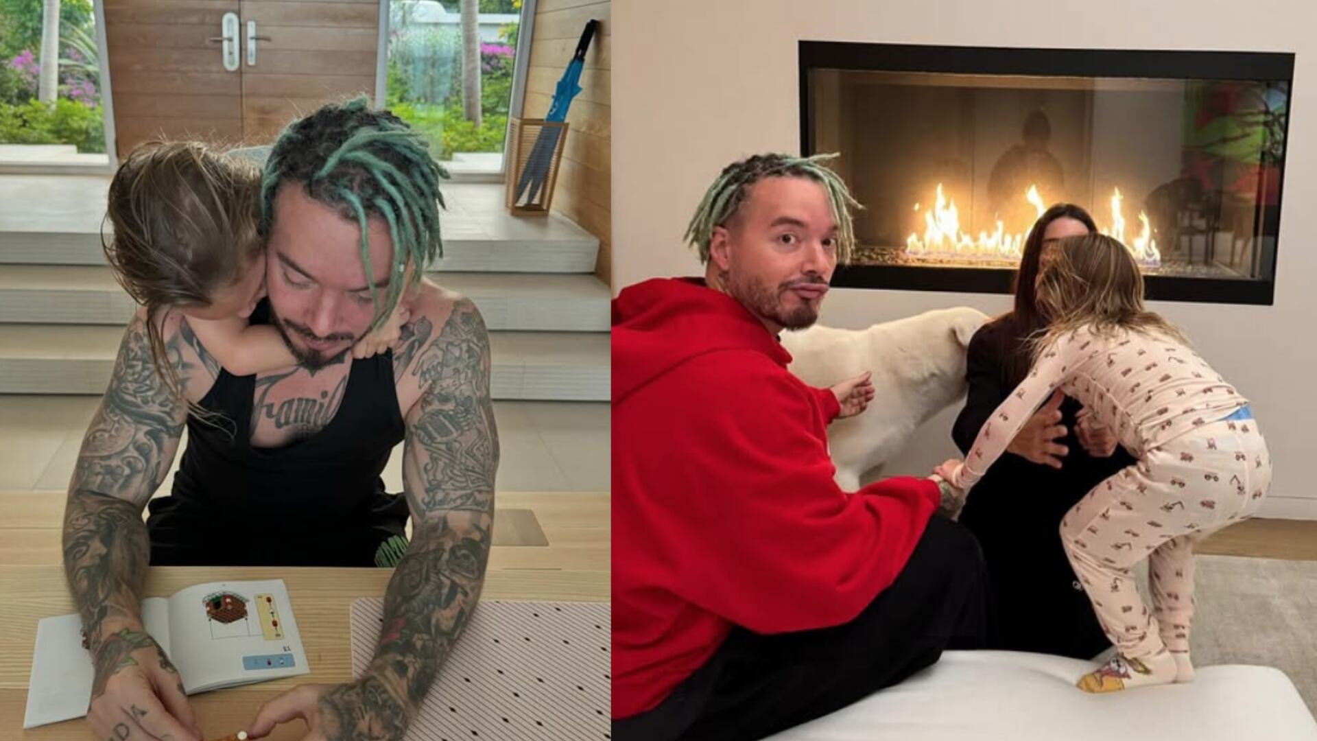 J Balvin con su hijo Río