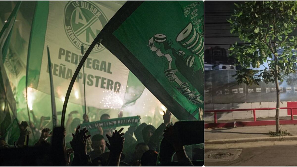 Hinchas de Atlético Nacional fueron recibidos con carteles amenazantes en Brasil
