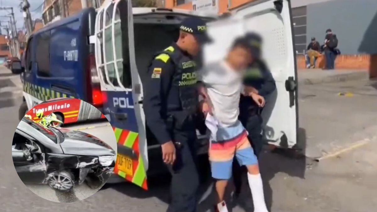 Hombre se lanzó de puente luego de atropellar a mujer en Bogotá.