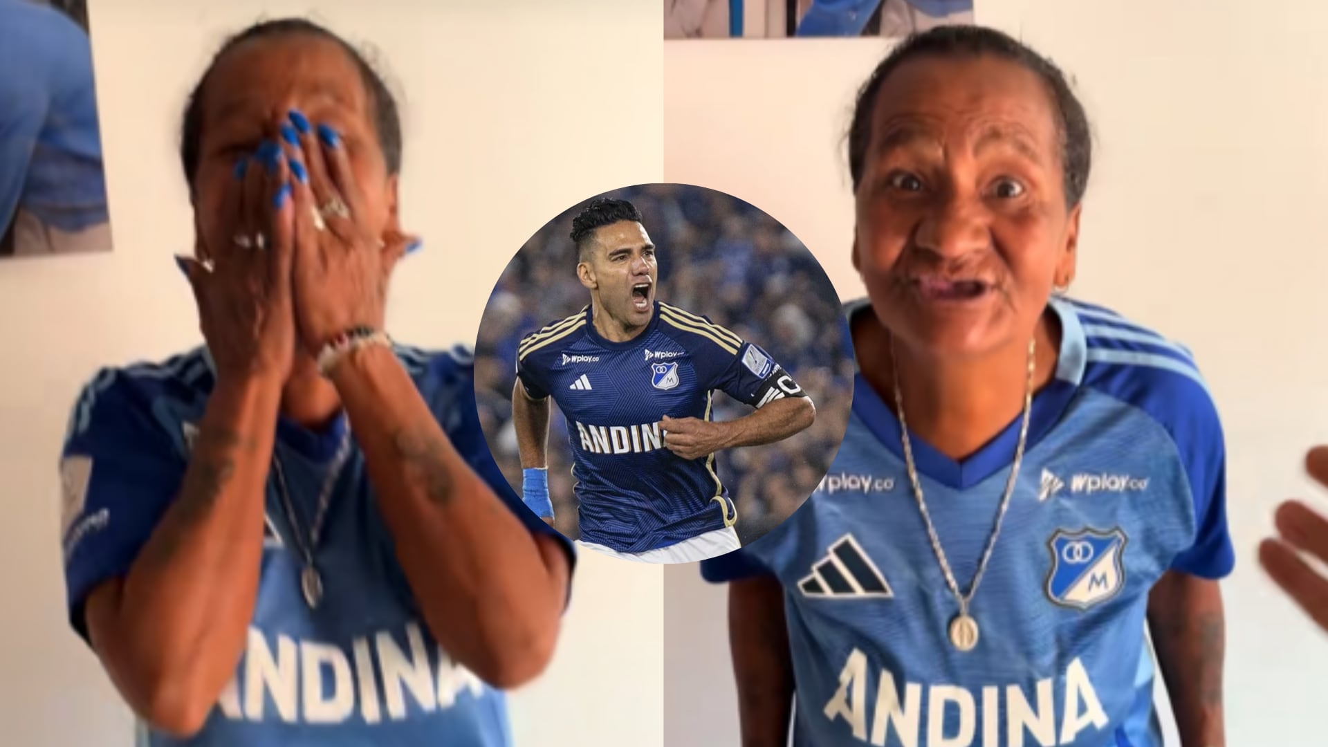 Falcao fue bendecido por la 'Cucha Mechiz' hincha de Millonarios