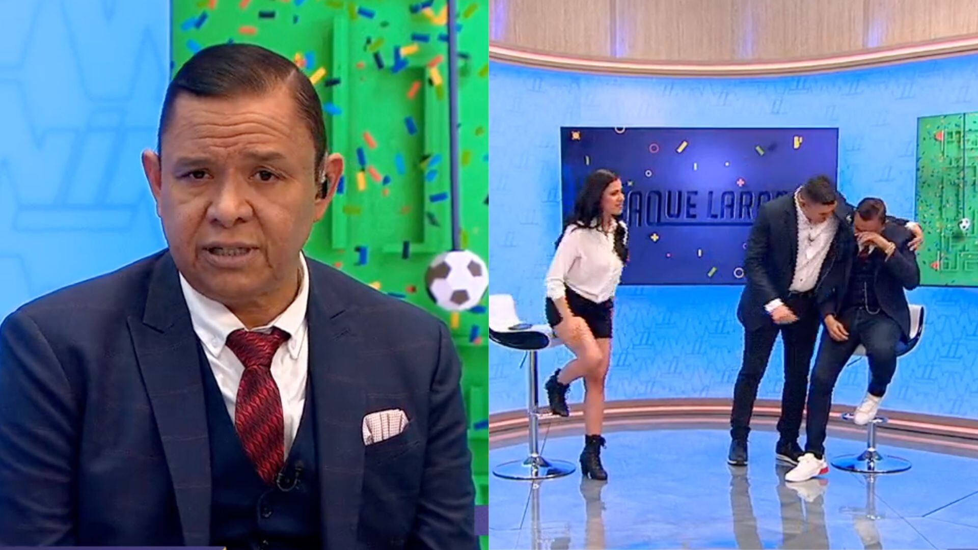 El 'Bombardero' regresó a Win Sports tras sus problemas de salud.