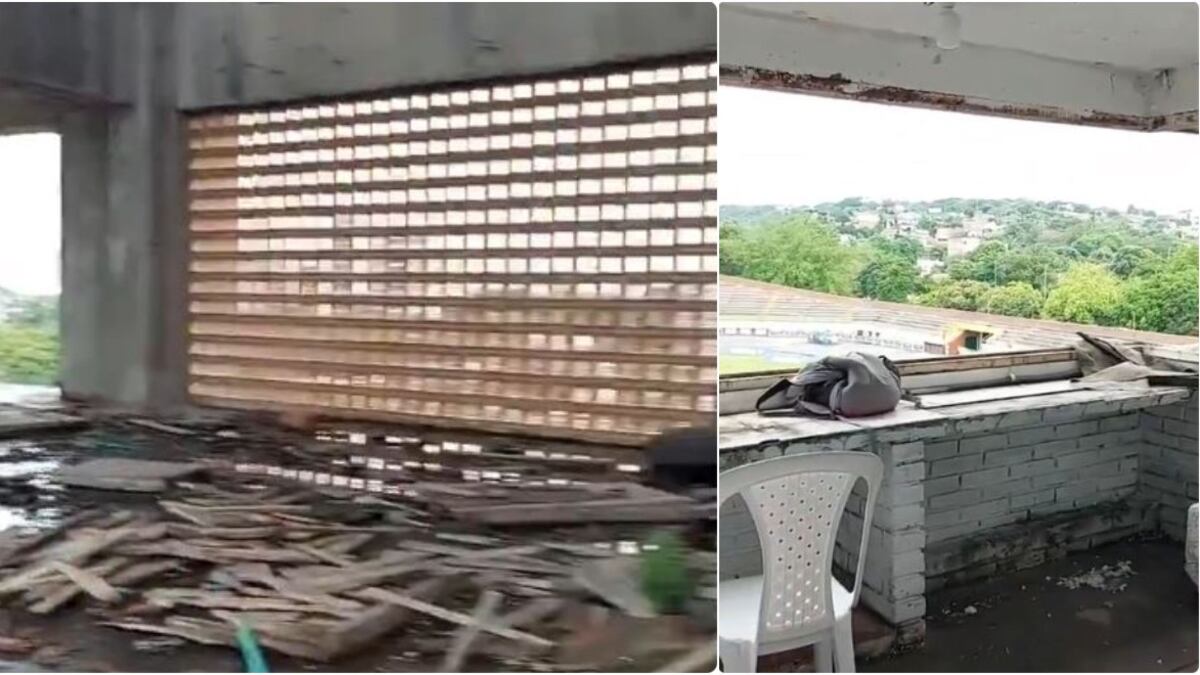 Evidencian el precario estado del estadio de Neiva en el que se juega FPC