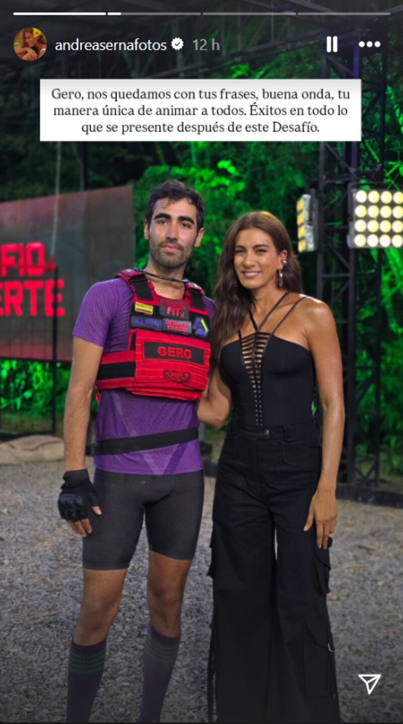 La despedida de Andrea Serna a 'Gero' de El Desafío del Siglo XXI