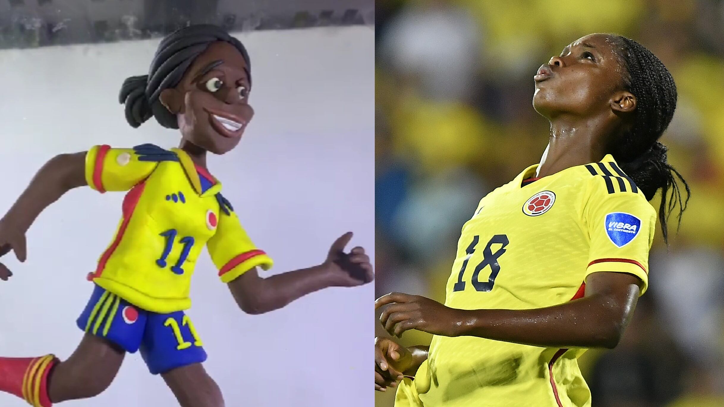 Linda Caicedo en figura de plastilina