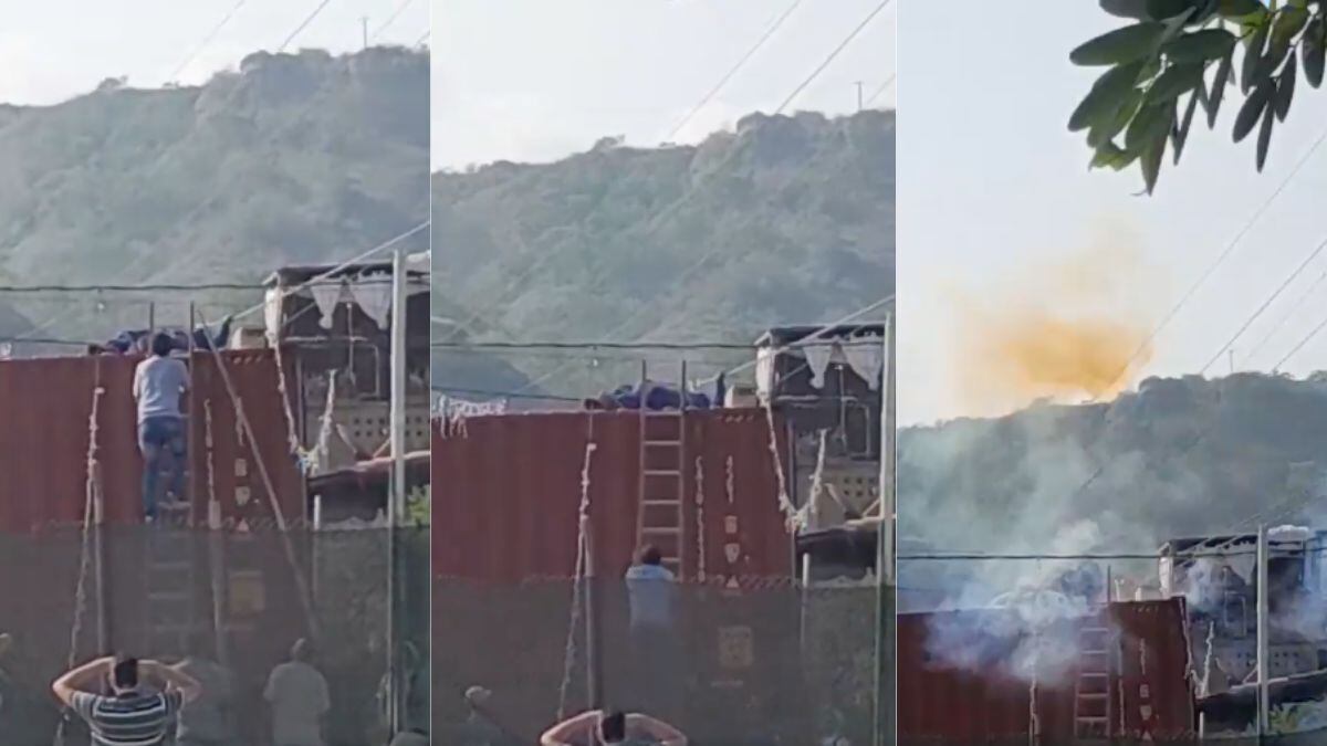 Dos hombres intentaron pasar un contenedor por encima del río Tonusco en Antioquia y terminaron electrocutados.