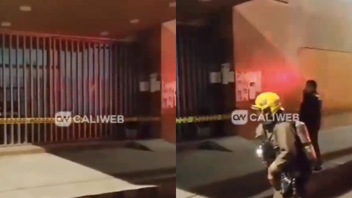 Un sujeto lanzó un cilindro e intentó explotarlo en las oficinas de la Dian en Cali