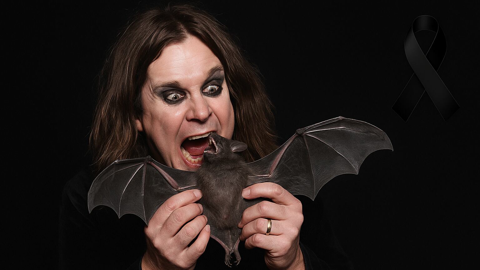 En 1982, mordió un murciélago vivo en pleno show; pensó que era de utilería.