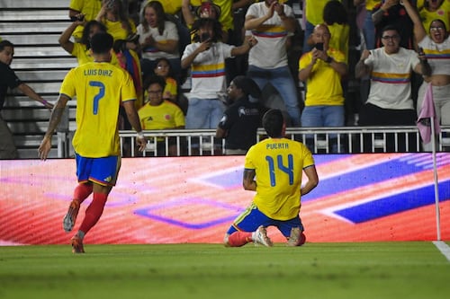 Debut y gol: Gustavo Puerta necesitó menos de tres minutos para anotar con la Selección Colombia