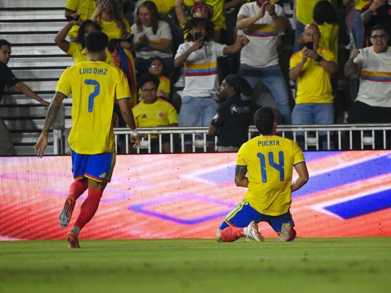 Debut y gol: Gustavo Puerta necesitó menos de tres minutos para anotar con la Selección Colombia