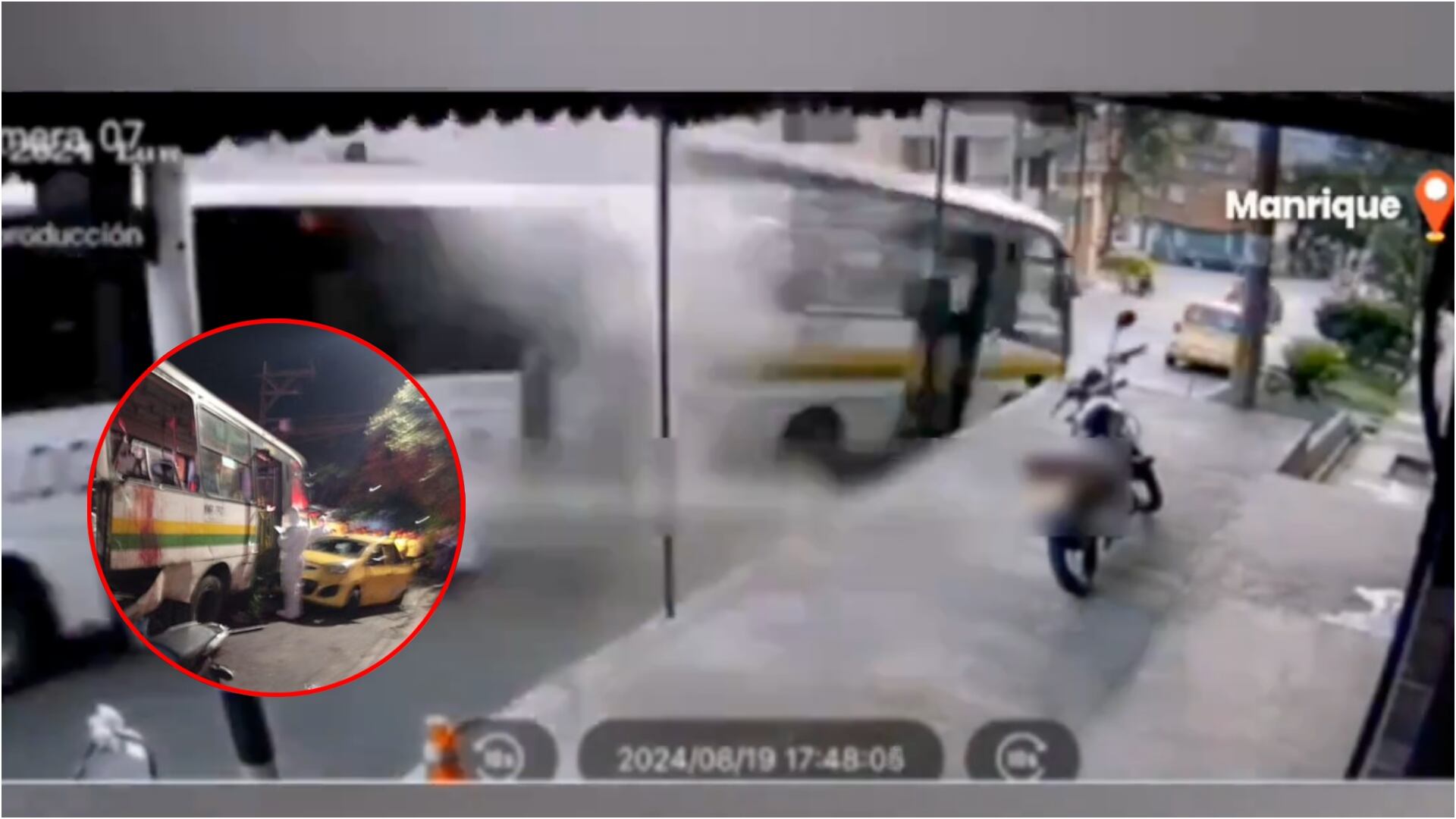 Accidente en Manrique: video mostró el momento exacto en el que bus sin frenos causó tragedia (Redes sociales)