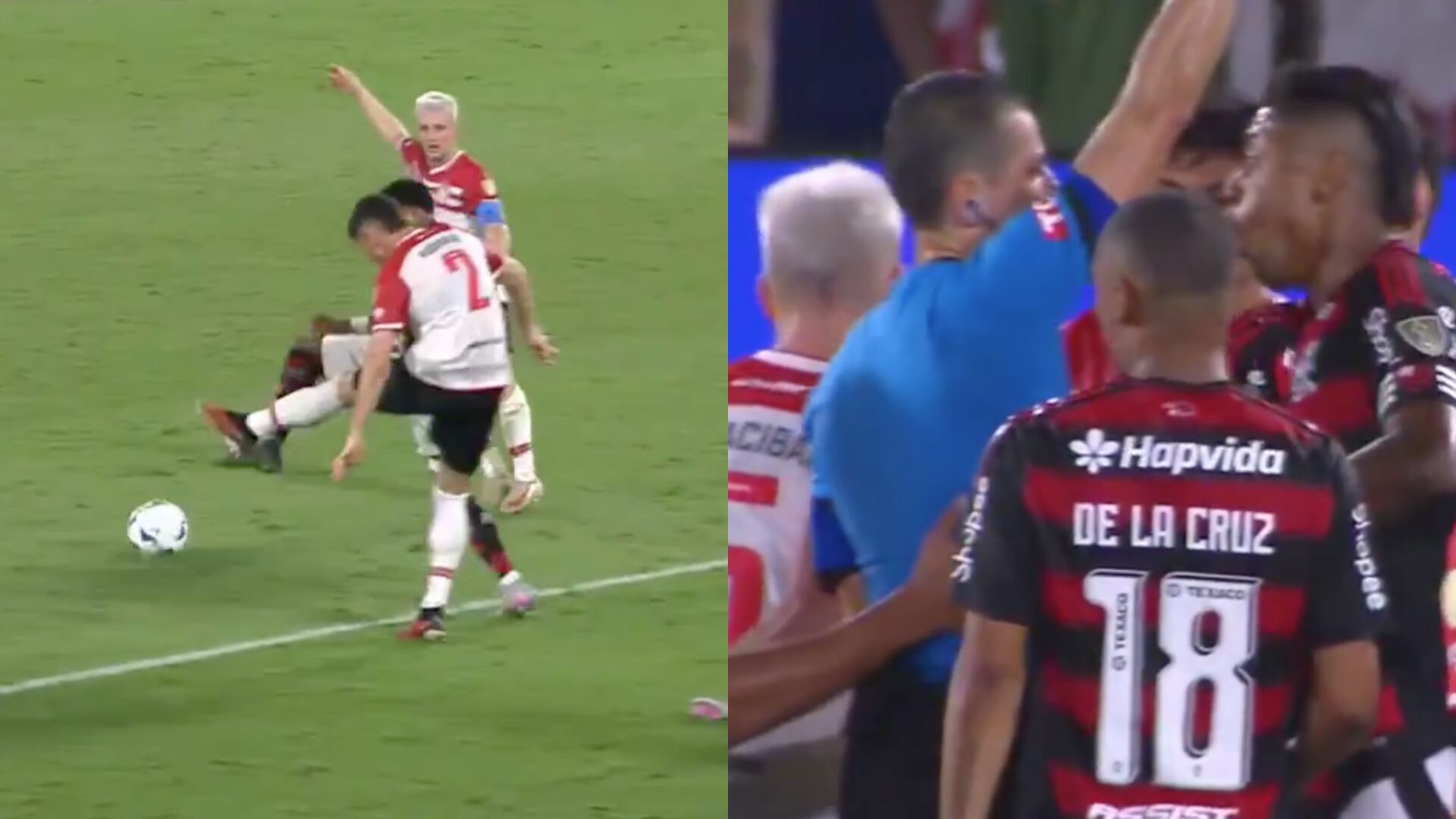 Roja de Andrés Rojas en Copa Libertadores - Fotos: Capturas de pantalla de ESPN tomadas el 19 de septiembre del 2025