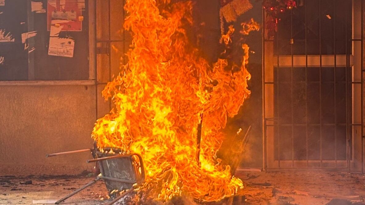 Foto de los actos de vandalismo presentados en la Universidad del Atlántico.