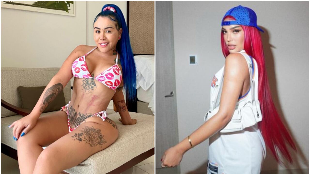 Yina Calderón y Andrea Valdiri desde sus redes sociales