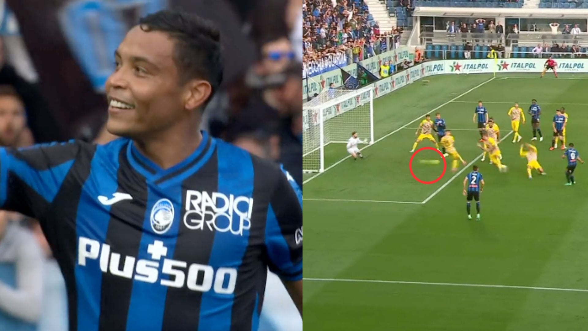 Luis Muriel volvió a marcar gol con el Atalanta.