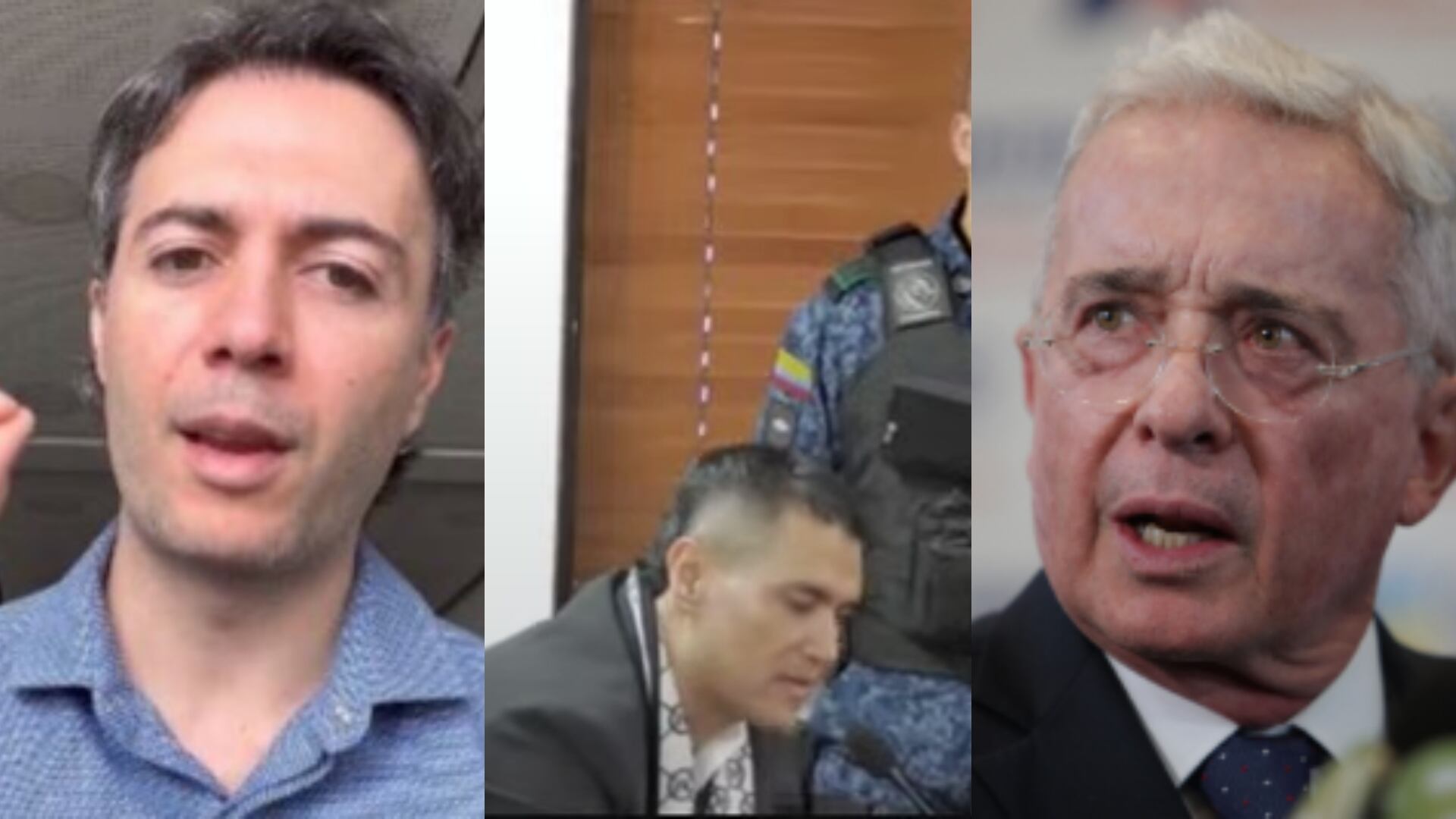 Daniel Quintero, Juan Guillermo Monsalve y Álvaro Uribe.