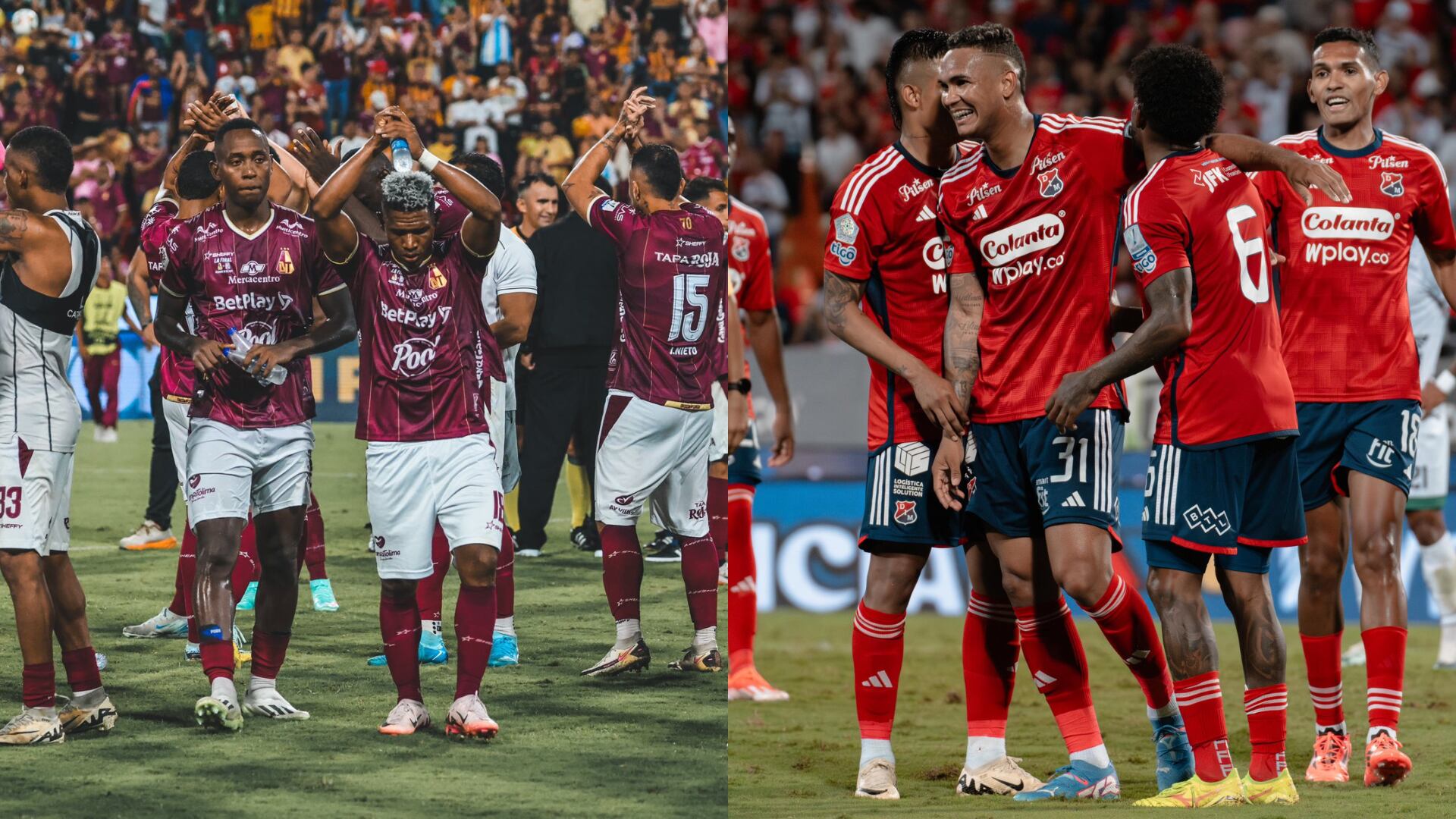 Tolima y Medellín - Fotos: Redes sociales de los equipos