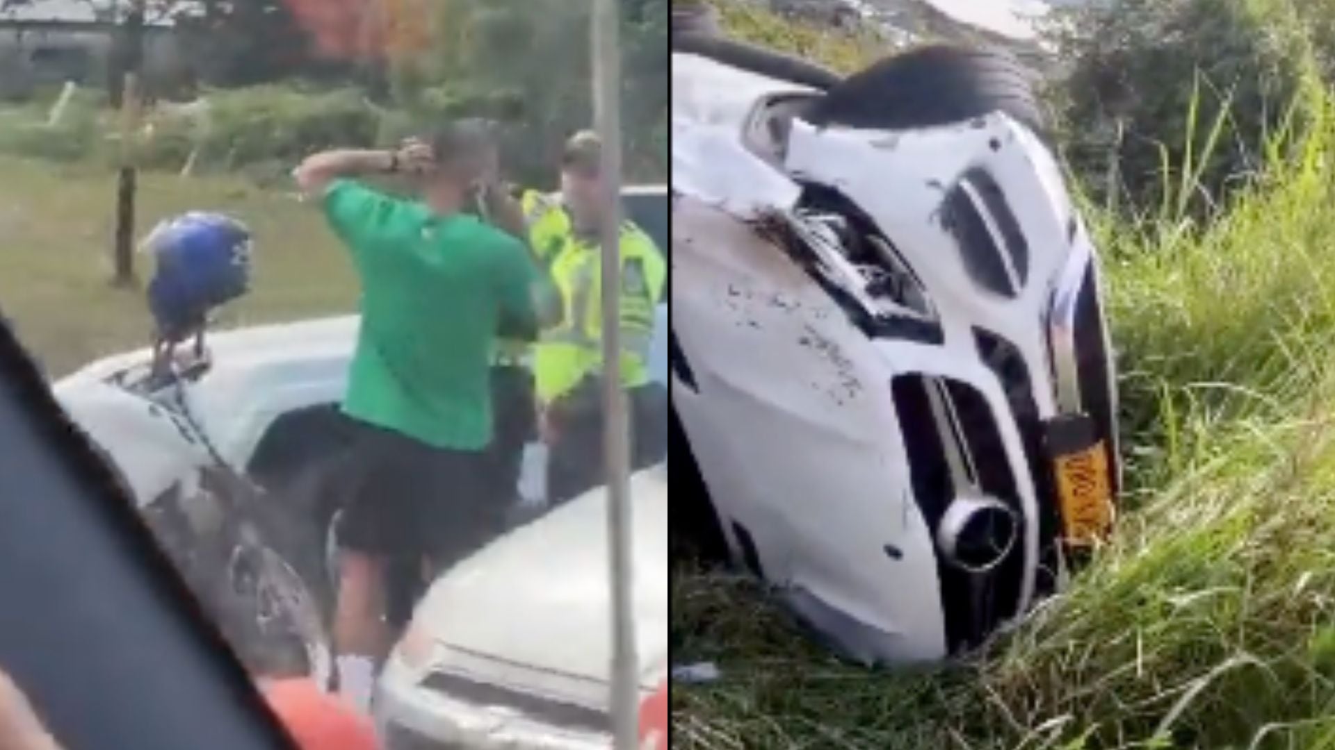 Futbolista de Atlético Nacional se vio involucrado en accidente de tránsito.