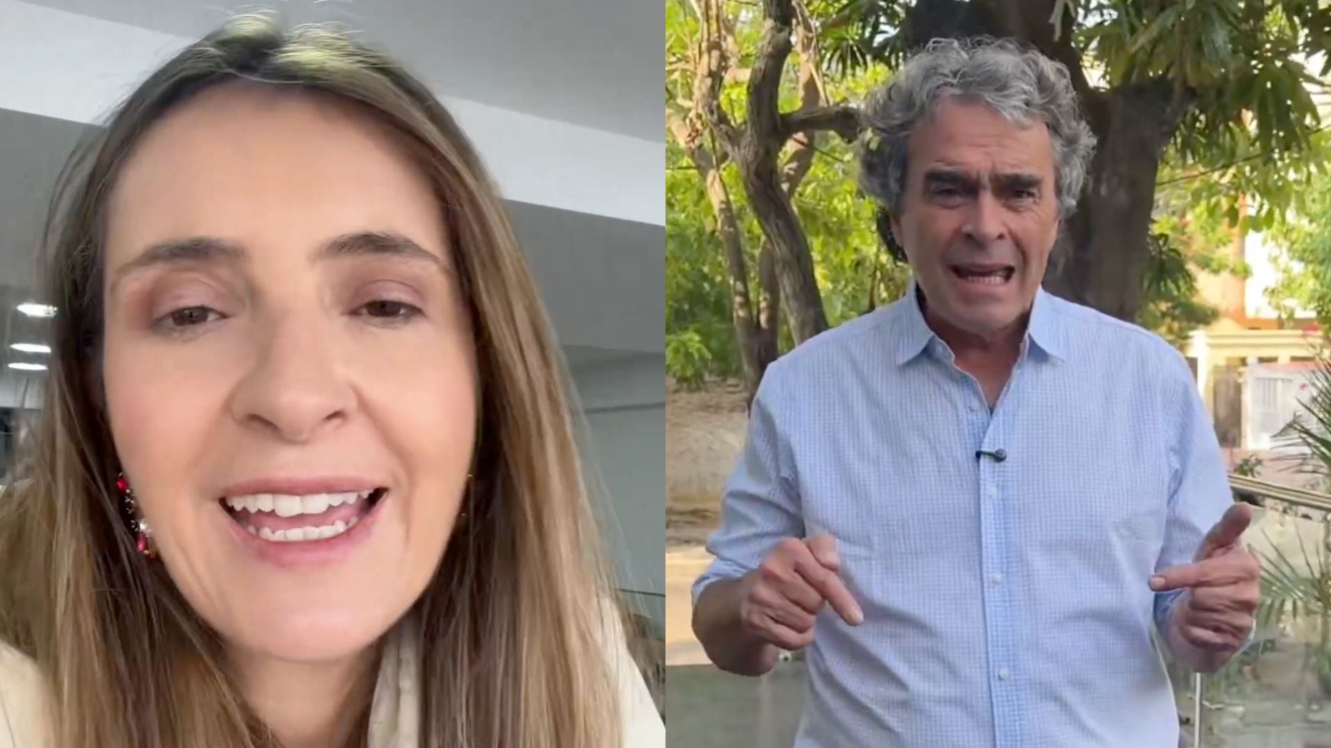 Los candidatos a la presidencia, Paloma Valencia y Sergio Fajardo