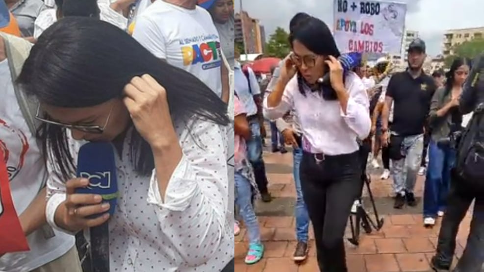 Ingrid Tovar, periodista abucheada en manifestación en Cali