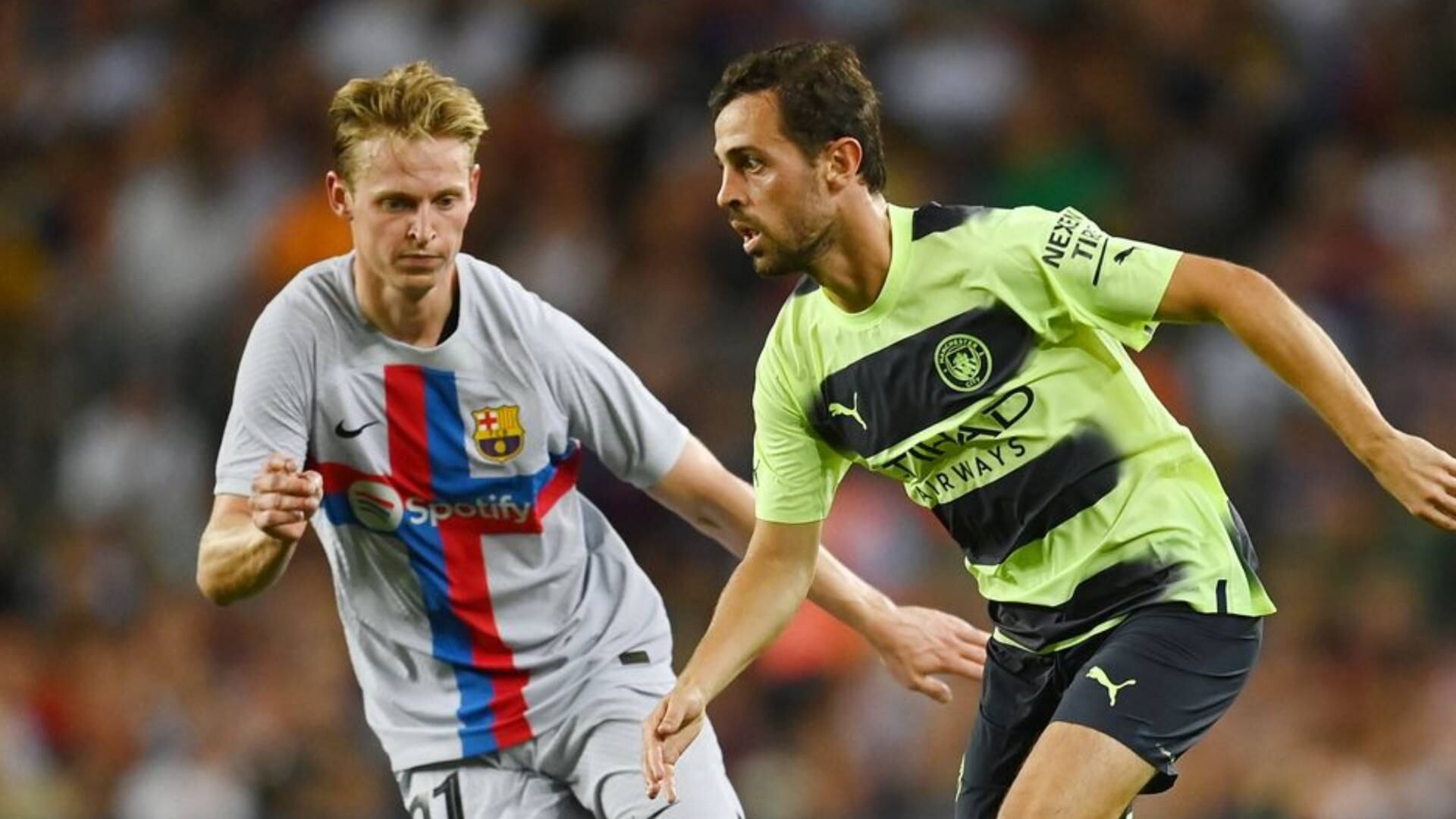 Imagen de Frenkie De Jong en el partido Barcelona vs. Manchester City mostró de más