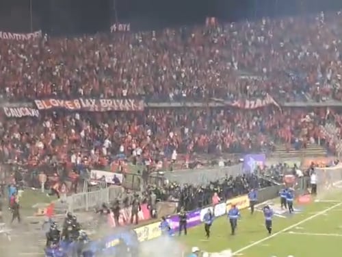 Terribles imágenes: Hinchas del Medellín invadieron la cancha tras perder la final contra Nacional
