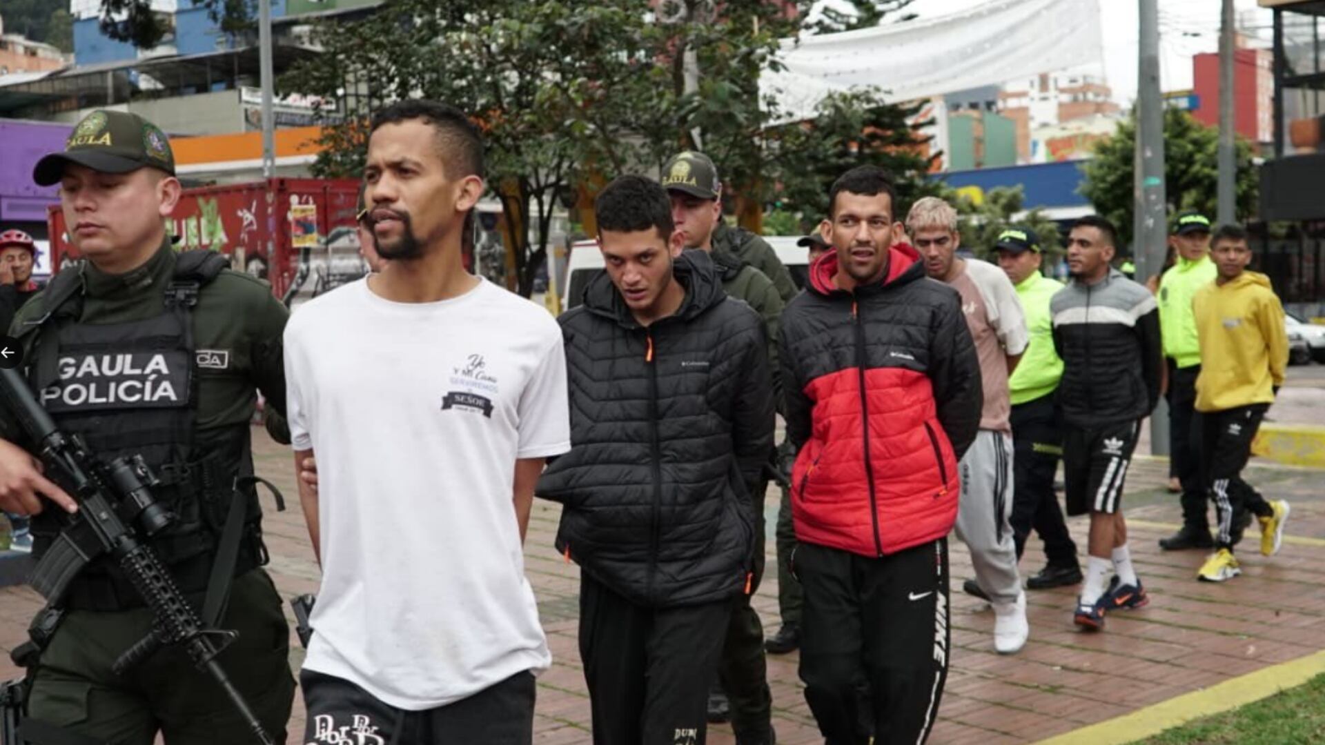 Captura a nueve integrantes del Tren de Aragua en Bogotá.