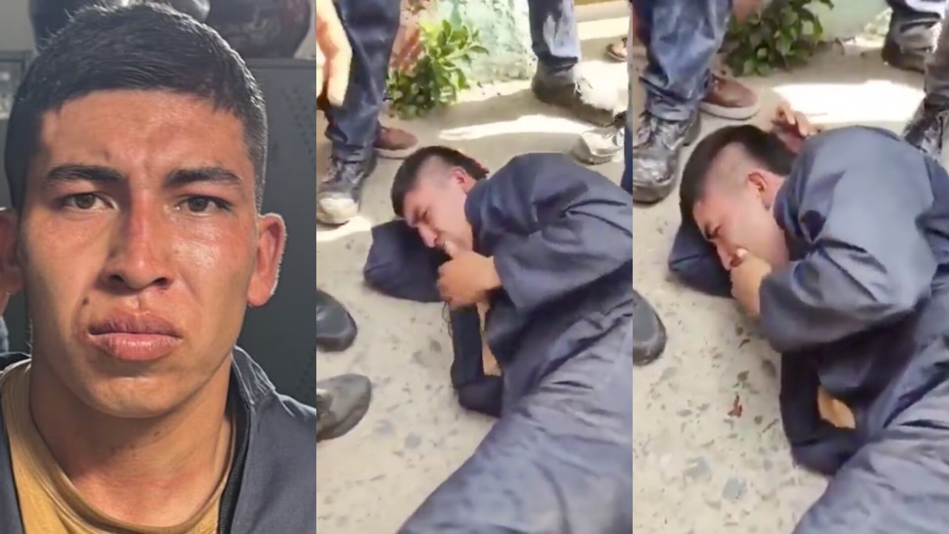 Así fue la captura de alias Sebastián, señalado del atentado en Cali que dejó seis muertos: la comunidad lo retuvo tras la explosión (Fotos de redes sociales)