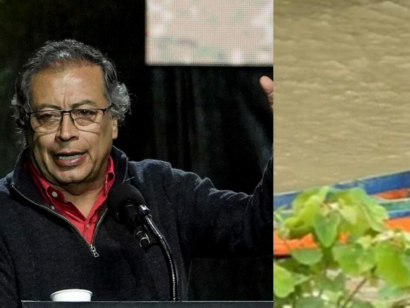Petro revela foto de quien sería alias ‘Iván Mordisco’ en una canoa “solo y huyendo”