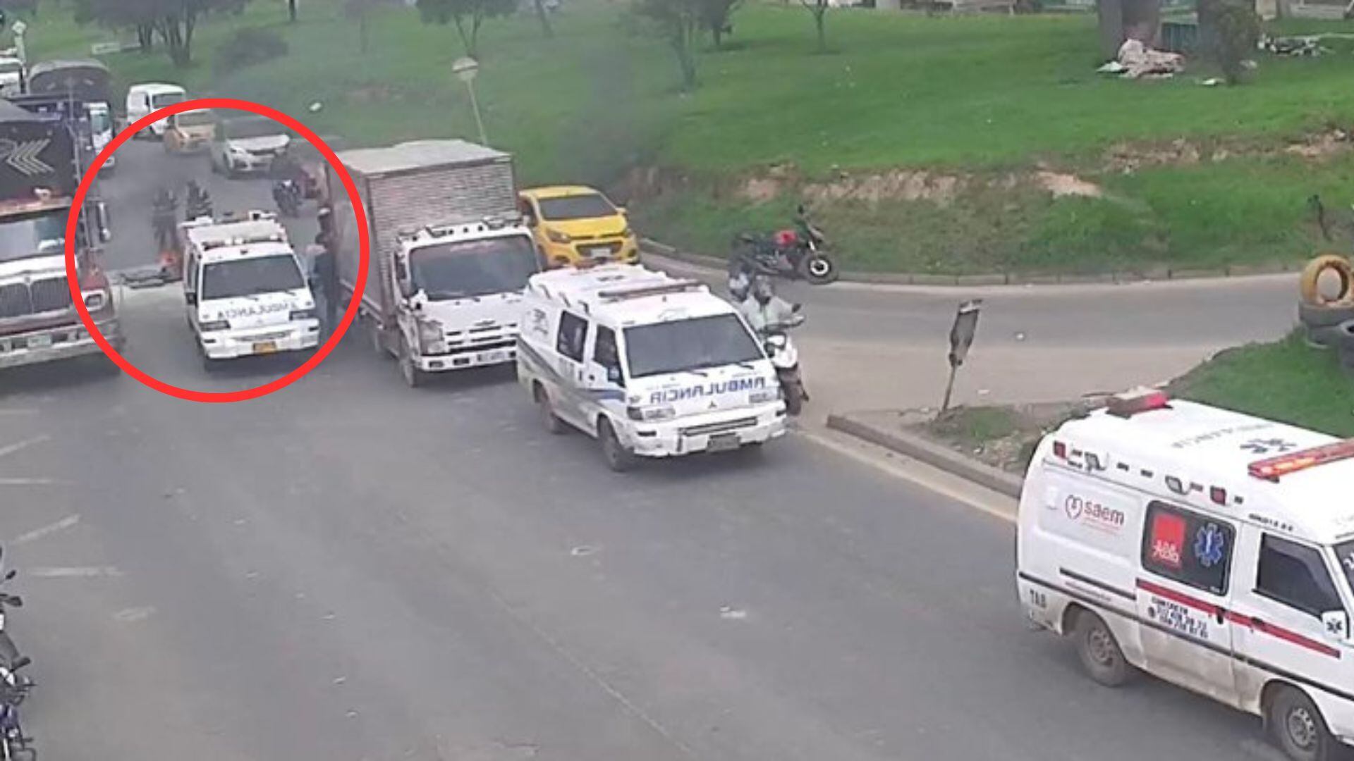 Moto se incendió en la avenida Boyacá