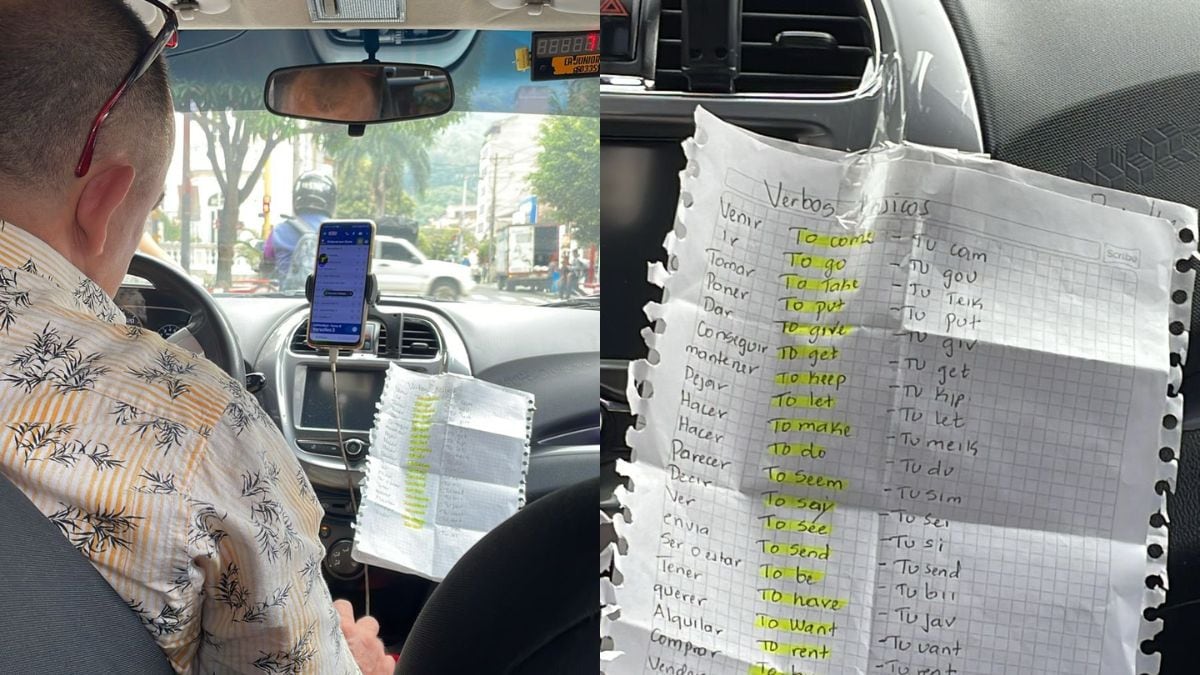 Un taxista está aprendiendo inglés mientras se prepara para la cop16 en Cali.