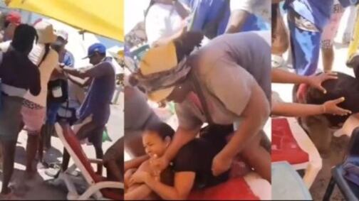 Masajistas se fueron a los golpes por una propina en Cartagena.