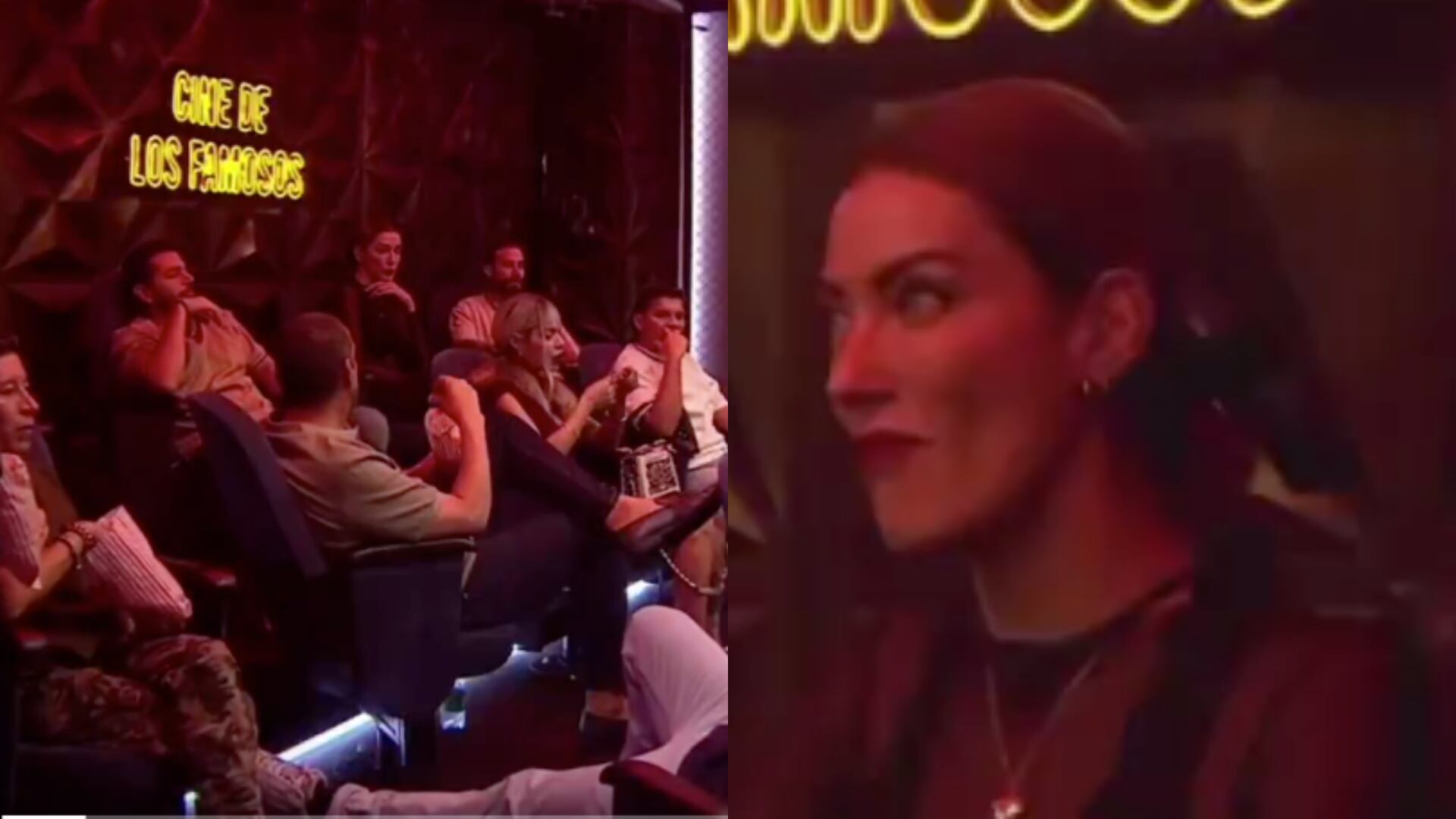 Nivia en el cine de La Casa de los Famosos